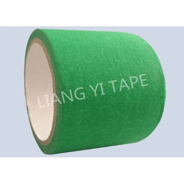 Buy Green Heat Resistant Insulation Tape , Crepe Paper Automotive Adhesive Tape at wholesale prices