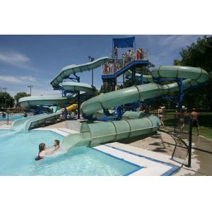 Amusement Park Water Games Equipment Fiberglass Slide for Adults