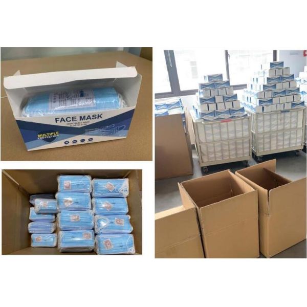 Hypoallergenic Disposable Non Woven Mask Lightweight Fliud Resistant Skin Friendly