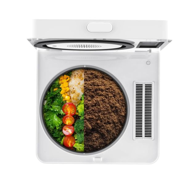 White Commercial Composting Machine Featuring Food-grade Plastic and Stainless