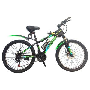 24" Mountain Bike for Adult 21 Speed Carbon Steel Frame Lightweight Mechanical