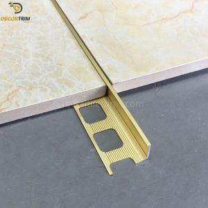 Quality L Trim Tile Matte Gold Aluminum Square Punching Accessories for sale