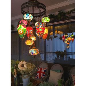 Mediterranean retro Cafe lighting living room restaurant hotel Bohemian