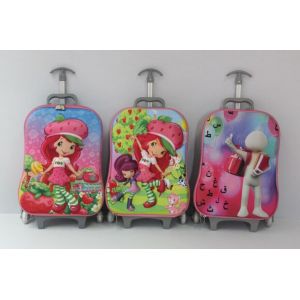 Fashion design EVA mould car cartoon kids trolley school bag