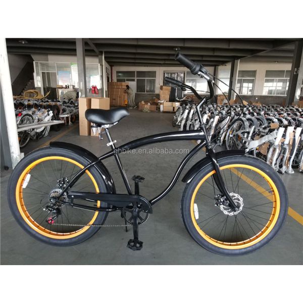 26 Inch Men's Single Speed Vintage Spring Fork Beach Cruiser for Flatland Competition