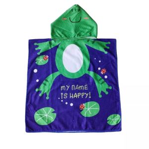 China Custom kids Cartoon Printing Hooded Microfiber Towel Beach on sale