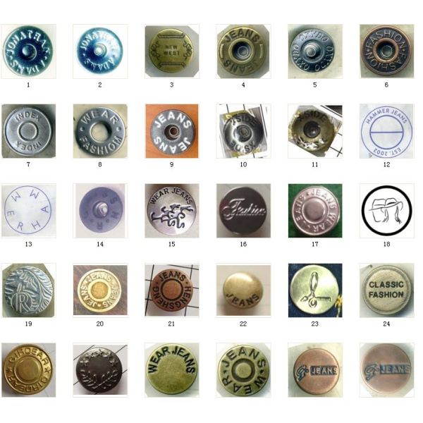 Manufacturer Wholesale Classic antique brass metal Jeans button for jeans