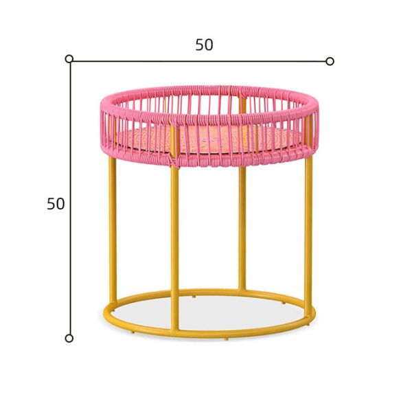 Appealing Design PE Rattan Woven Coffee Table Chair Hot Sale Best Design Colorful Furniture Set Tempered Glass Tabletop