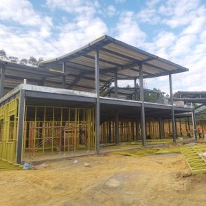 Ready Made Galvanized Metal Building , Galvanised Steel Structure Construction