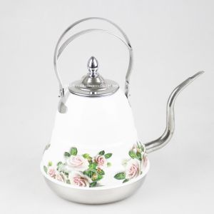 China Kitchen body metal smart gooseneck coffee pot with flower pattern stainless steel gooseneck kettle coffee maker pot on sale