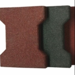 Buy Eco Friendly Dog Bone Tiles EPDM Granules Rubber Brick Pavers at wholesale prices