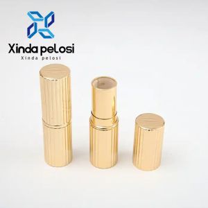 Custom Luxury Metal Gold Aluminium Empty Lipstick Tube Container Plastic