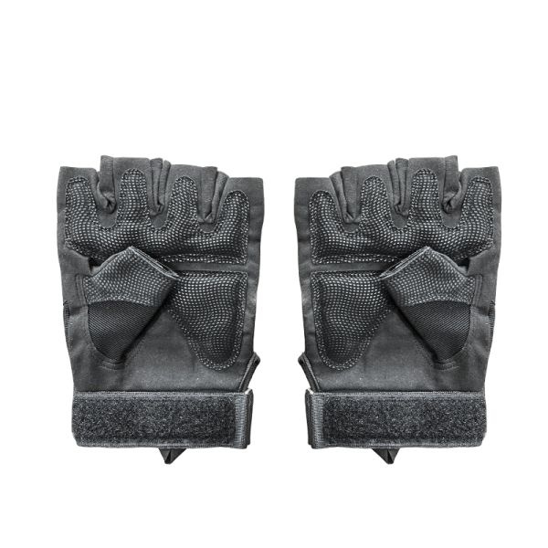 Half-Finger Style Hard Knuckle Gloves for Running and Mountaineering without Logos