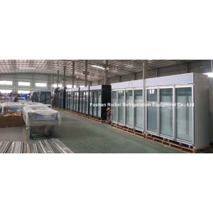 Supermarket Upright 3 Doors Glass Door Vertical Display Cooler Beer Milk Display