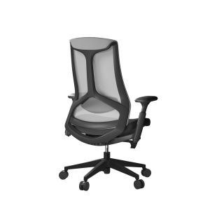 Back Tilt 360D Office Revolving Chairs Rubber Castor Depth 505mm