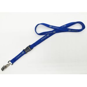 Quality Custom Logo Cotton Polyamide Silk Screen Lanyards For Exhibitions for sale