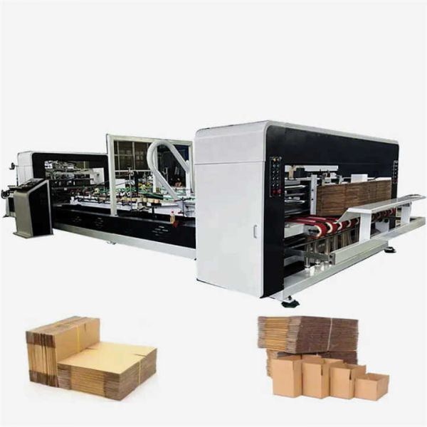 Buy Servo Motor Folding Carton Gluer Automatic Mini Stapler Stiching at wholesale prices