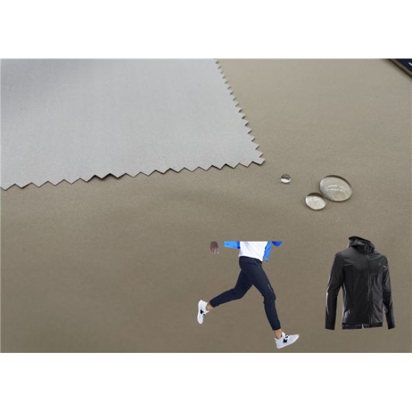 Buy Stretch Coating Grey Waterproof Sports Fabric Lightweight at wholesale prices