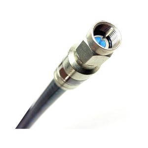 UHF VHF HDTV Antenna Cable with 75 Ohm ETL Weather Boot and Compression