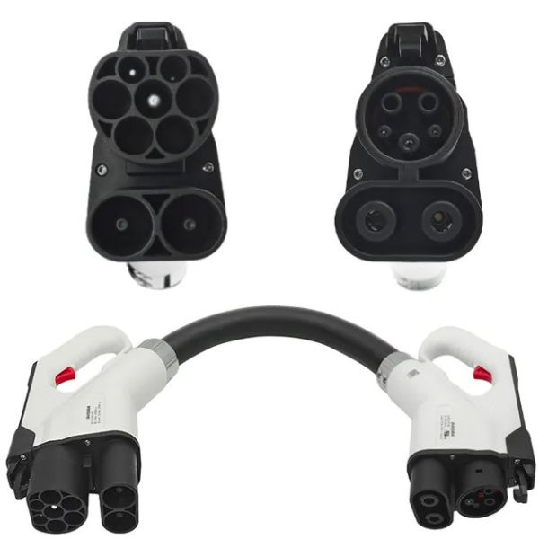 Buy DC Combo 2 To Combo 1 CCS EV Adapter Convert CCS 2 Socket To CCS 1 Plug at wholesale prices