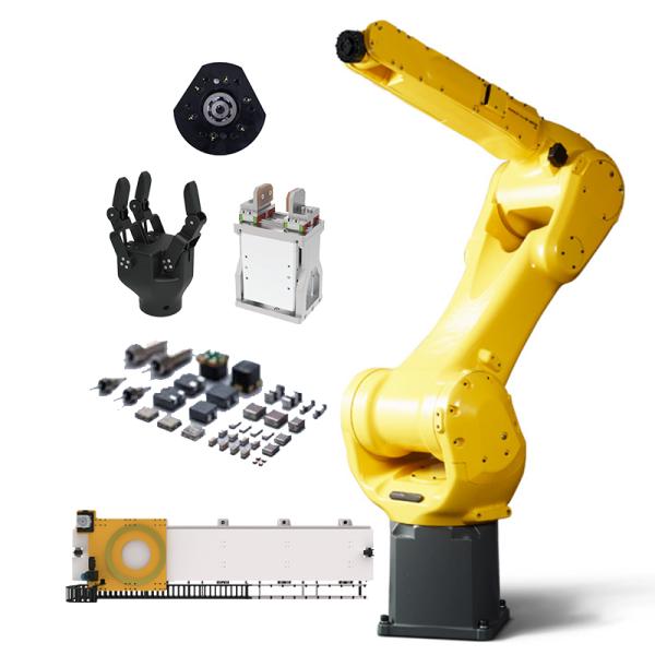 Buy Automatic FANUC Industrial Robotic Arm Payload 25kg Electronic Components Assembly Picking And Packaging Workstation With Gripper at wholesale prices