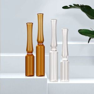 Clear Ampoule Vial Empty Pharmaceutical Glass Medication Ampoules