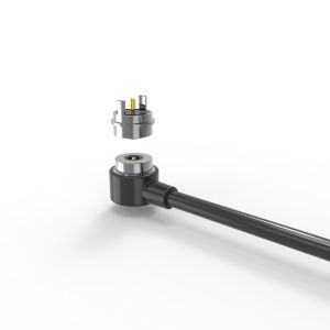 Black TPE 90A Round Male And Female Magnetic Cable Connector With OD6.0MM