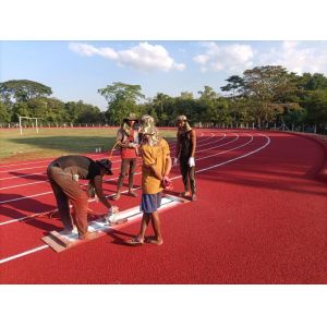 Customized Athletic Running Tracks Easy Installation With Fade Resistance