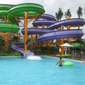 Fiberglass Water Slide with 12 Months Warranty More than 12 Years Working Life