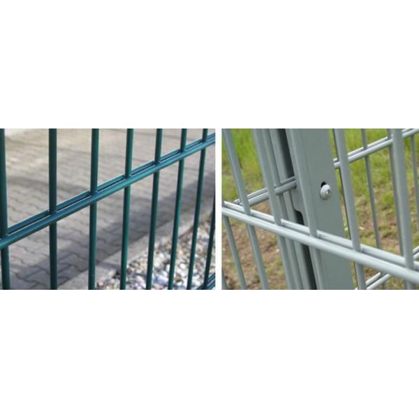Low Carbon Steel Galvanized Double Wire Fence 50*200mm Mesh Size For Railways