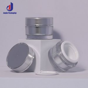 Customer's Logo Luxury 10g Round PS Silver Empty Clear Plastic Packaging