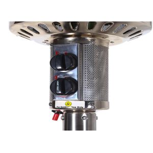 220 cmH Stainless Steel Silver Gas Flexible Radiant Outdoor Order Patio Heaters