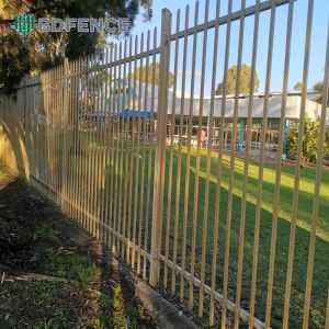 6Ftx8Ft Garden Black Metal Fences Anti Rust Galvanized Steel Fence