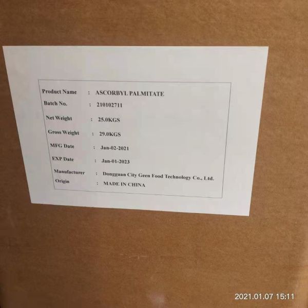 CAS 137-66-6 Ascorbyl Palmitate Vitamin C Powder Food Grade