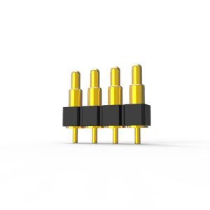 Single Row 4 Pin Pogo Connector Customized Spring Loaded Connectors 2.54mm Pitch