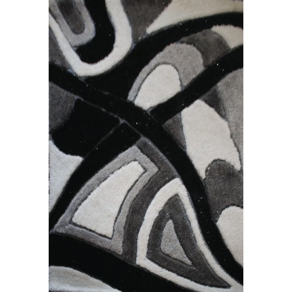 Buy Modern Handtufted Acrylic Carpet Black and White Grey Rug Wall to Wall Carpet at wholesale prices