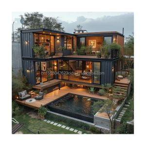 50/75/100mm Wave Sandwich Panel Wall EU Modern Design Steel Structure Building