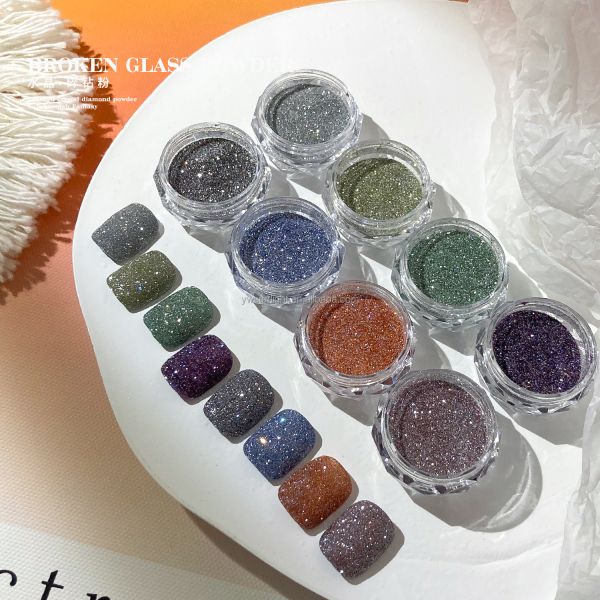 8 Colors Super Glitter Crystal Tiny Diamond Powder Nail Art Decoration Accessory