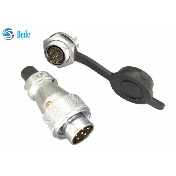 WS16 Panel Mounting 8 9 10 Pin Circular Connector PVC soft plastic With Dust