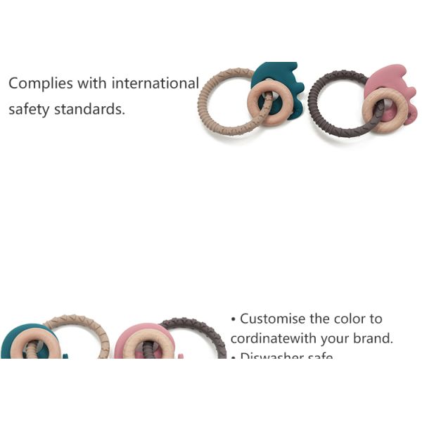Easy Hold Silicone Wood Teether