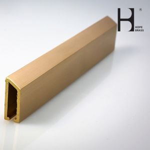 38mm x25mm Brass Extruding U Sections For Window Edging Decorations