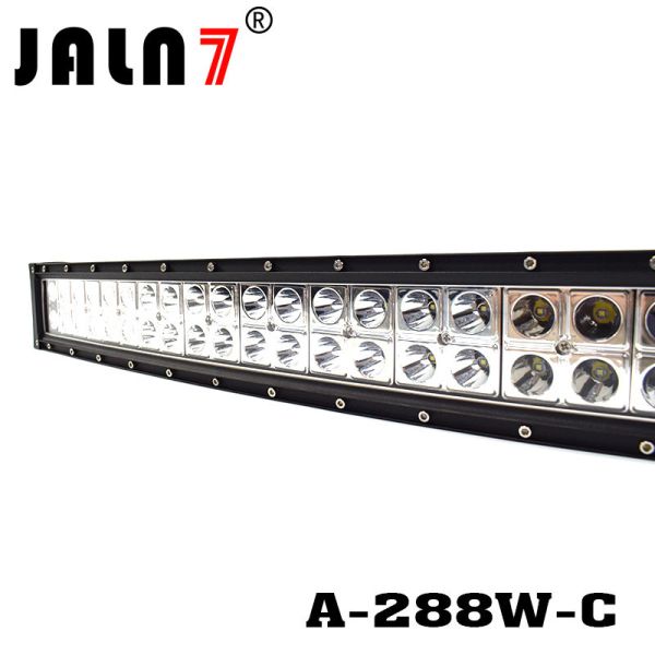 LED Light Bar JALN7 50Inch 288W Curved Spot Flood Combo LED Driving Lamp Super Bright Off Road Light LED Work Light Boat