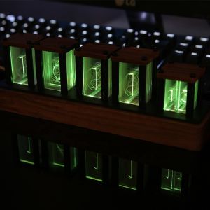 RGB Electronic Glow LED Tube Light Clock Square Shape