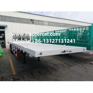30 Foot 3 Axle Flat Bed Semi Trailer 30-50 Tons
