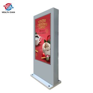 Safety Outdoor Totem Bus Station 55" Advertising Outdoor Screen
