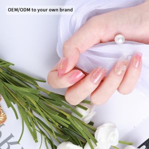 Top Sale 100% Full Inspection Touch Feeling Gold Gel Nail Wraps Semi Cured