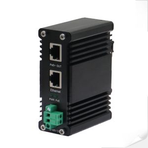 12~48V DC Power Input Industrial Gigabit PoE+ Injector