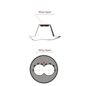 Nitride And Bimetallic Screw Barrel 38CrMoAIA For Extruders