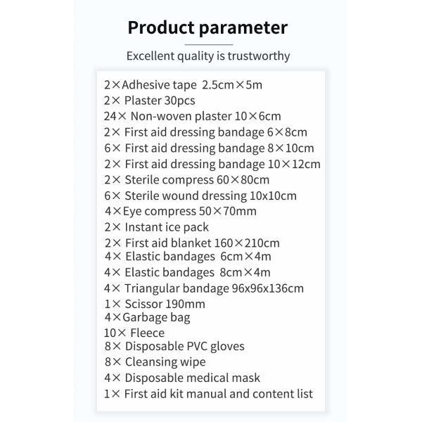 32 X 22 X 13cm Industrial First Aid Kit Emergency Rescue First Aid Medical Kit