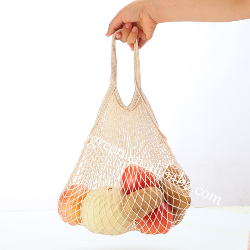 Quality Reusable Net Zero Produce Bags Washable Cotton Mesh Bags For Vegetables for sale